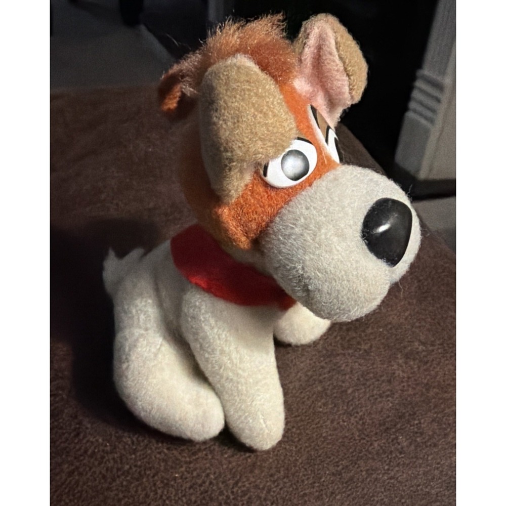 VTG McDonald's Disney Oliver & Company Dodger Dog Plush Christmas 1988